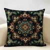 Bohemian Check Pattern Cushion Cover Natural Linen Organic Fabric DoubleSided Printing Room Sofa Decor Pillow Case