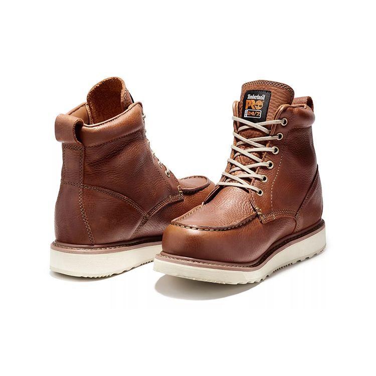 Timberland Pro Mid Calf Martin Boots Men Boots Red-Brown 53009214