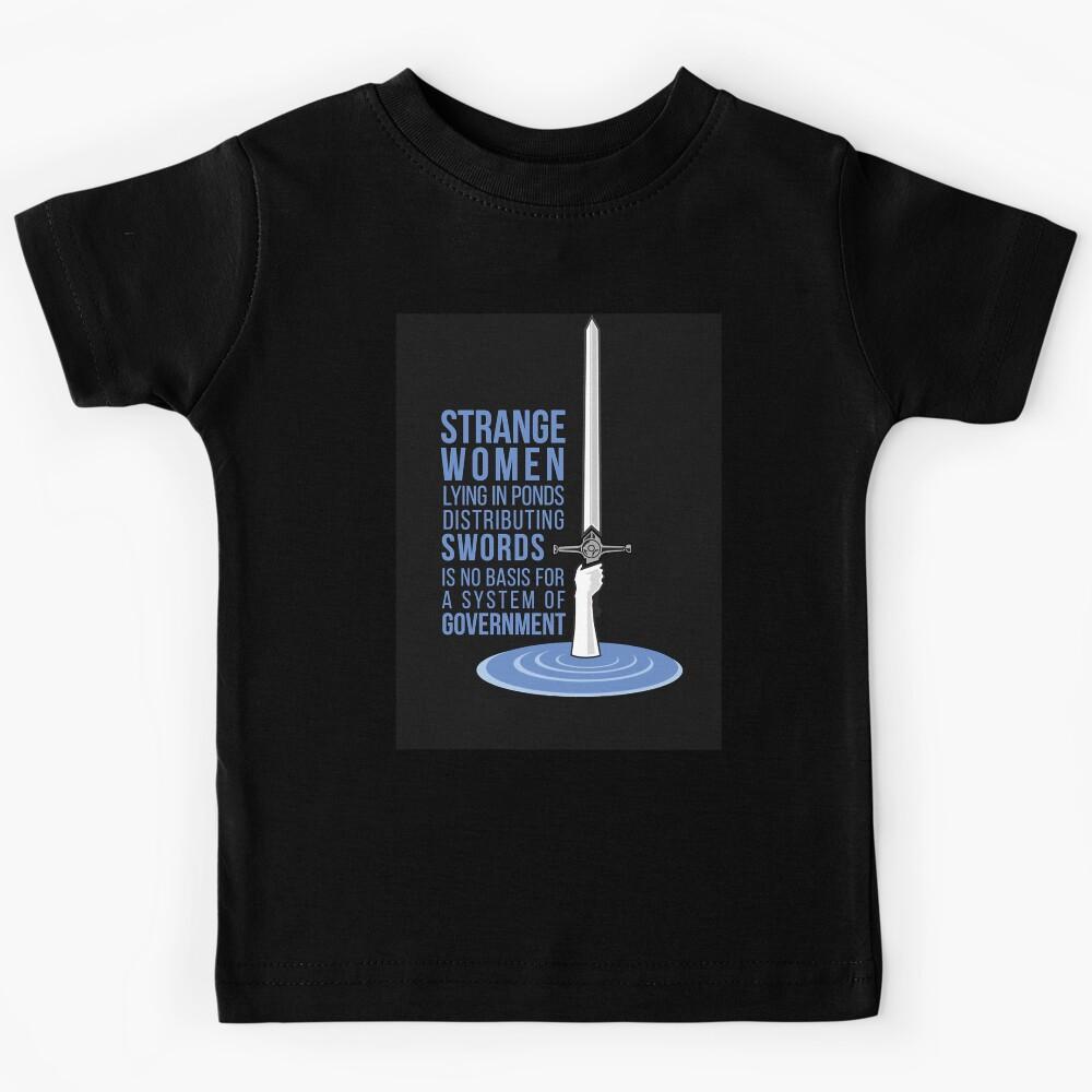 Strange Women Lying in Ponds Distributing Swords - Monty Python Baseball ? Sleeve Kids T-Shirt 140