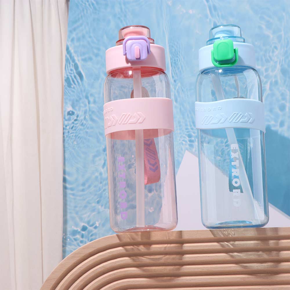 Large Capacity Colorful Plastic Cup Leak Proof Outdoor Sports Kettle  Outdoor Activities