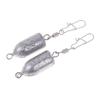 2Pcs Fishing Sinkers Weights Bullet Sinker Rolling Swivel With Interlock Snap Connector 10/15/20/25/30/40/50/60G Fishing Tackle