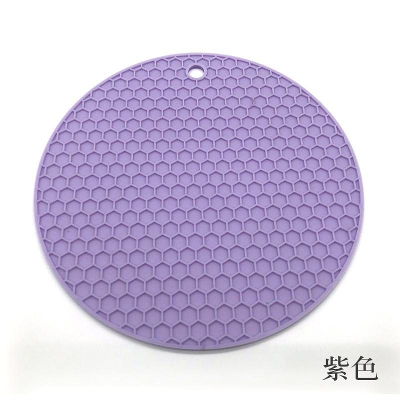 Round Insulation Silicone Mat Non-Slip Heat-Resistant Anti-Scalding Honeycomb Microwave Oven Mat Pot Holder Thicken Coasters