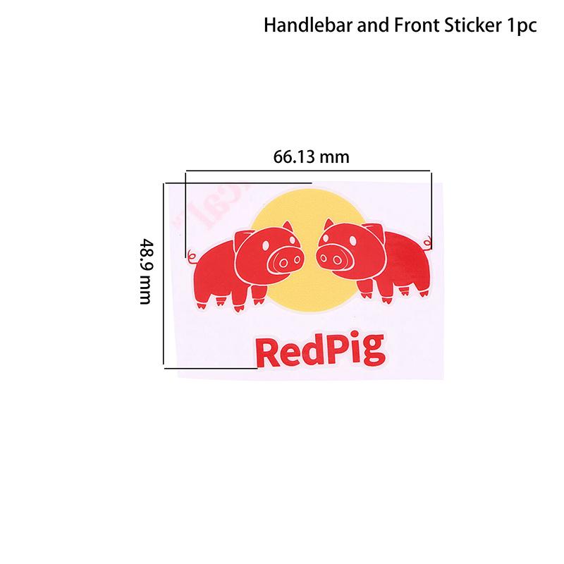 

Bike Head Tube Funny Stickers Red Pig Decorative Decals For Bike Handlebar Helmet Top Tube Decals Cycling Team Sticker B