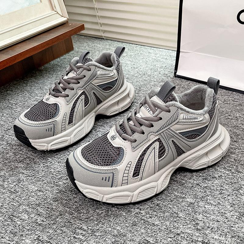 

Fleece ultra-light platform casual shoes women s versatile soft-soled dad shoes 2025 winter warm and small sports shoes 35