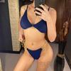 Metall Shell Glitter Funkelnden Bikini Frauen Bademode Weiblichen Badeanzug Zwei-stück Bikini set Scrunch Butt Badende Badeanzug