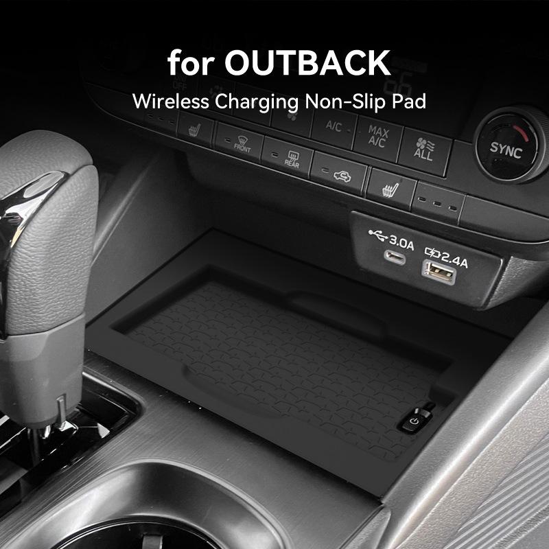 For 2026 Outback OUTBACK Center Console Phone Wireless Charging Silicone Pad Car Anti-slip Anti-dust Pad Interior
