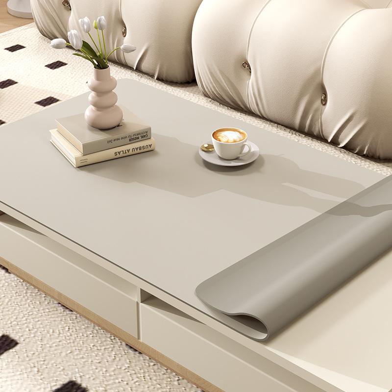 

Защитная накладка на стол из силикона толщиной 1,6 мм, водонепроницаемая, мягкая, из силикагеля, для торцевого столика/прикроватной тумбочки/бокового столика 60*120cm светло-серый