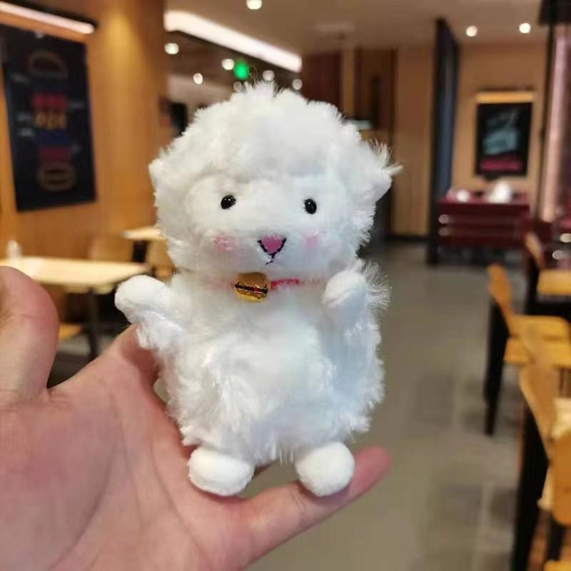 Adorable Plush Lamb Keychain Soft Cartoon Sheep Stuffed Animal Doll Birthday Gift