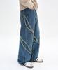 DECET Fringe Applique Wide Jeans Dcpt054Bluea