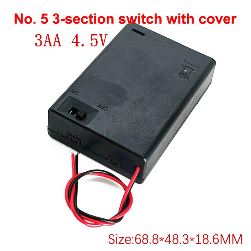 Aa Battery Case Aa Battery Box 1/2/3/4 Slot Aa Battery Holder 14500 Aa Storage Box Diy With Leads Series Connection