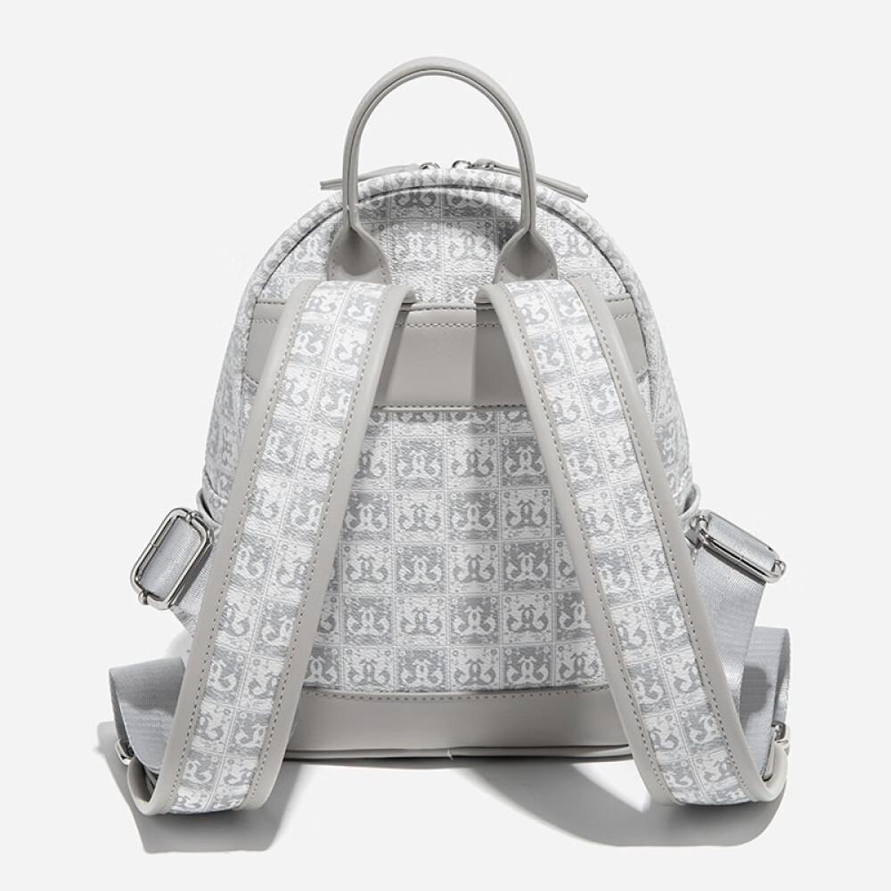Backpack Women 2024 New Texture Printed Backpack Fashion Class Commuting Travel Bag Length 22cm Wide 12cm High 27cm