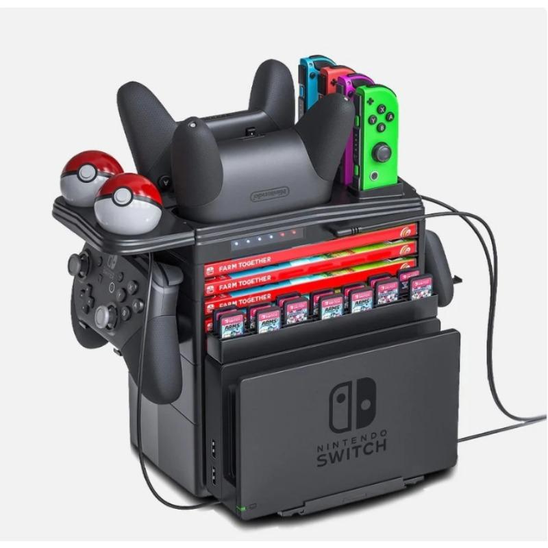 Switch Joy Con Handle Seat Charging Disc Card Box Storage Rack Handle Sprite Ball Charging Base NS Disc Rack
