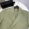 Green suit short suit double-sided wool coat loose and fresh age-reducing temperament autumn and winter coat new