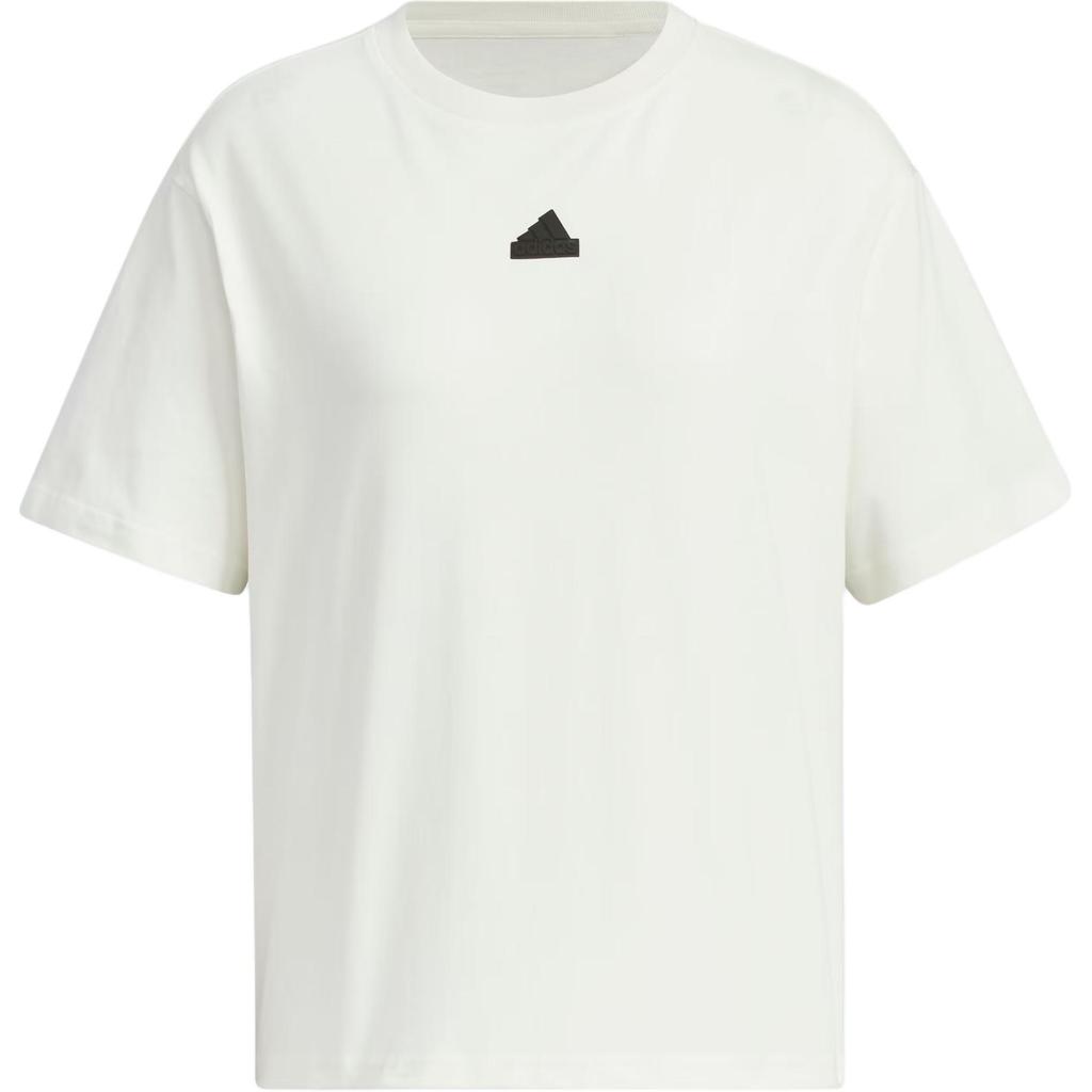 Adidas Dance Loose Cotton Casual Short Sleeve Round Neck T-Shirt Women Tops White JJ1093