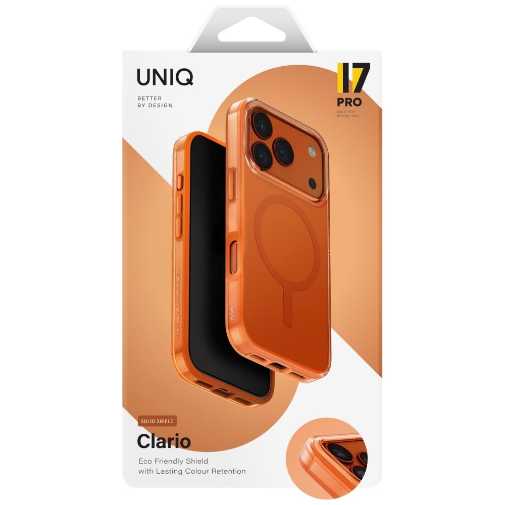 UNIQ Clario Case for iPhone 17 Pro Magclick Charging Orange