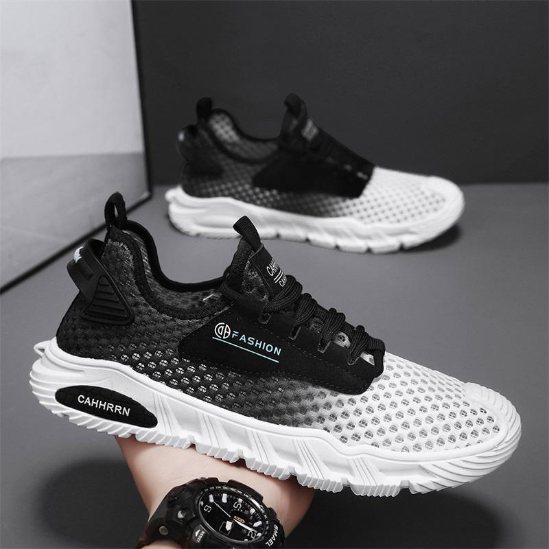 Summer Mesh Hollow Breathable Casual Shoes Light and Comfortable Sports Shoes Large Mesh Running Trendy Shoes