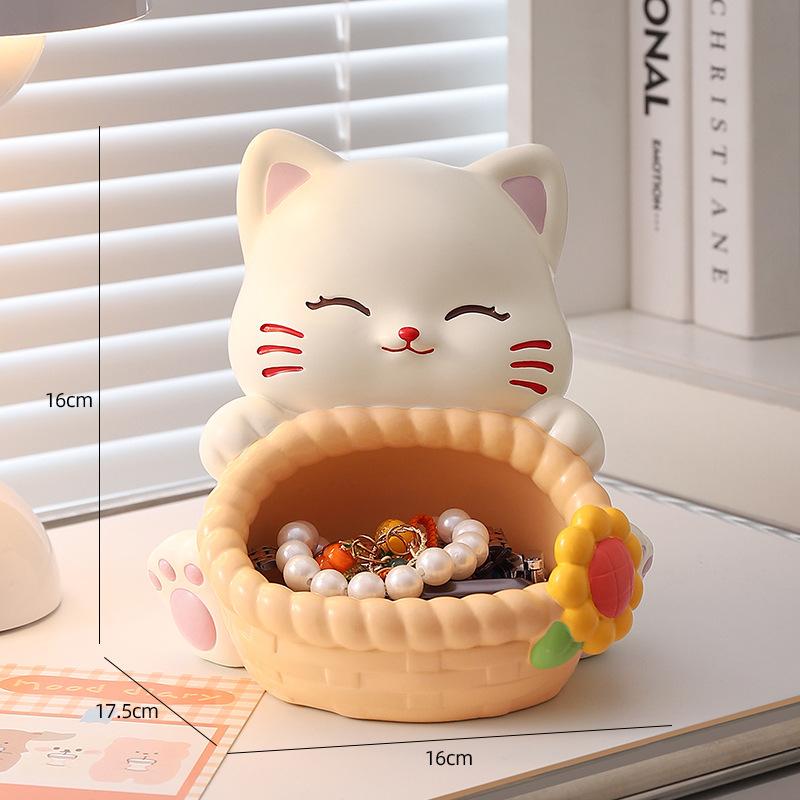 Light Luxury High-end Happy Duck Key Storage Desktop Resin Ornaments, Housewarming New Home Decoration Gifts