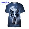 New Popular Border Collie 3D Printed T-shirt Fashion Cute Dog Unisex Animal Round Neck Casual Short Sleeve