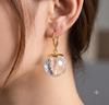 Moissanite Earring, Gold Fill Leverback Earring, 925 Sterling Silver, Ball Shape Gemstone, Handmade Drop Jewelry, Women's Earring
