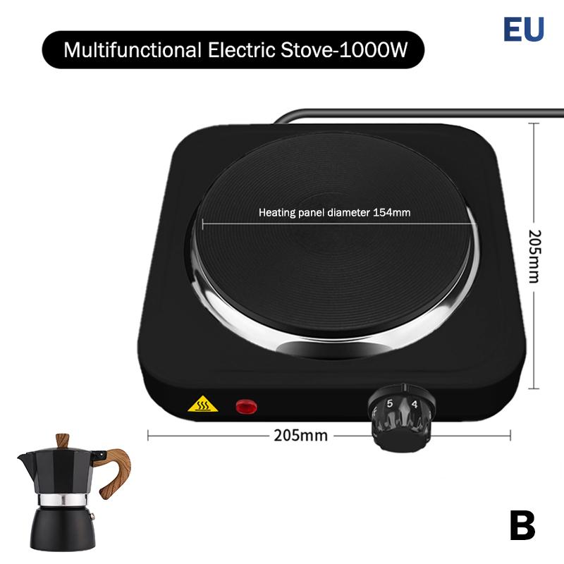 Tragbarer Kochfeld 500/1000W Elektrischer Herdplatte Kochfeld Arbeitsplatte 5 Leistungsstufen Multifunktionsherd Für Teekaffeemaschine