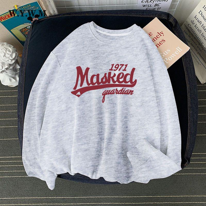 

WYWM модная свободная базовая толстовка женская осень 2023 г. корейская толстовка с длинным рукавом и круглым вырезом женская одежда повседневный универсальный пуловер с буквенным принтом