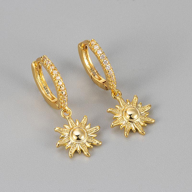 925 Silver Earrings For Women Trendy Heart Star Zircon Earring Jewelry Prevent Allergy Party Accessories Gift