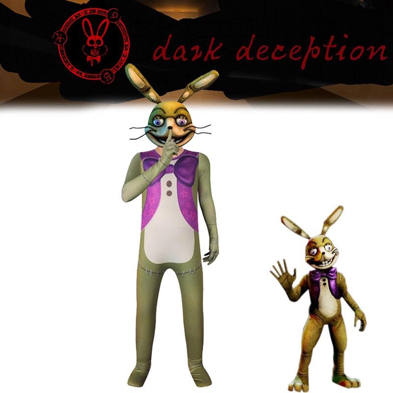 Dark Deception Robbie The Rabbit Cosplay Costume Halloween Role Kids Playing