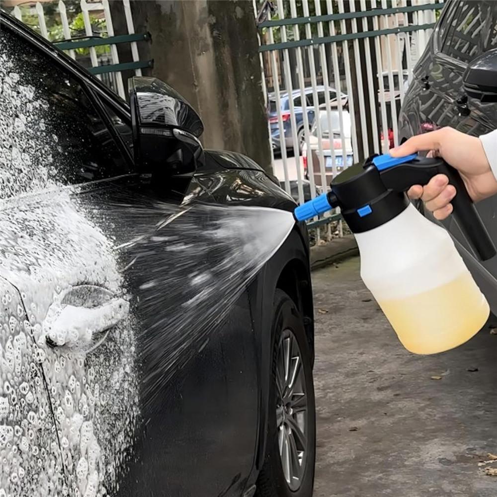 D5 Snow Foam Pump Sprayer Foam Sprayer Handheld Foam Sprayer Type-C Rechargeable Cordless Car High-Pressure Foam Spray Bottle
