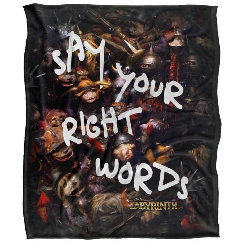 Labyrinth Say Your Right Words Silky Supersoft Blanket