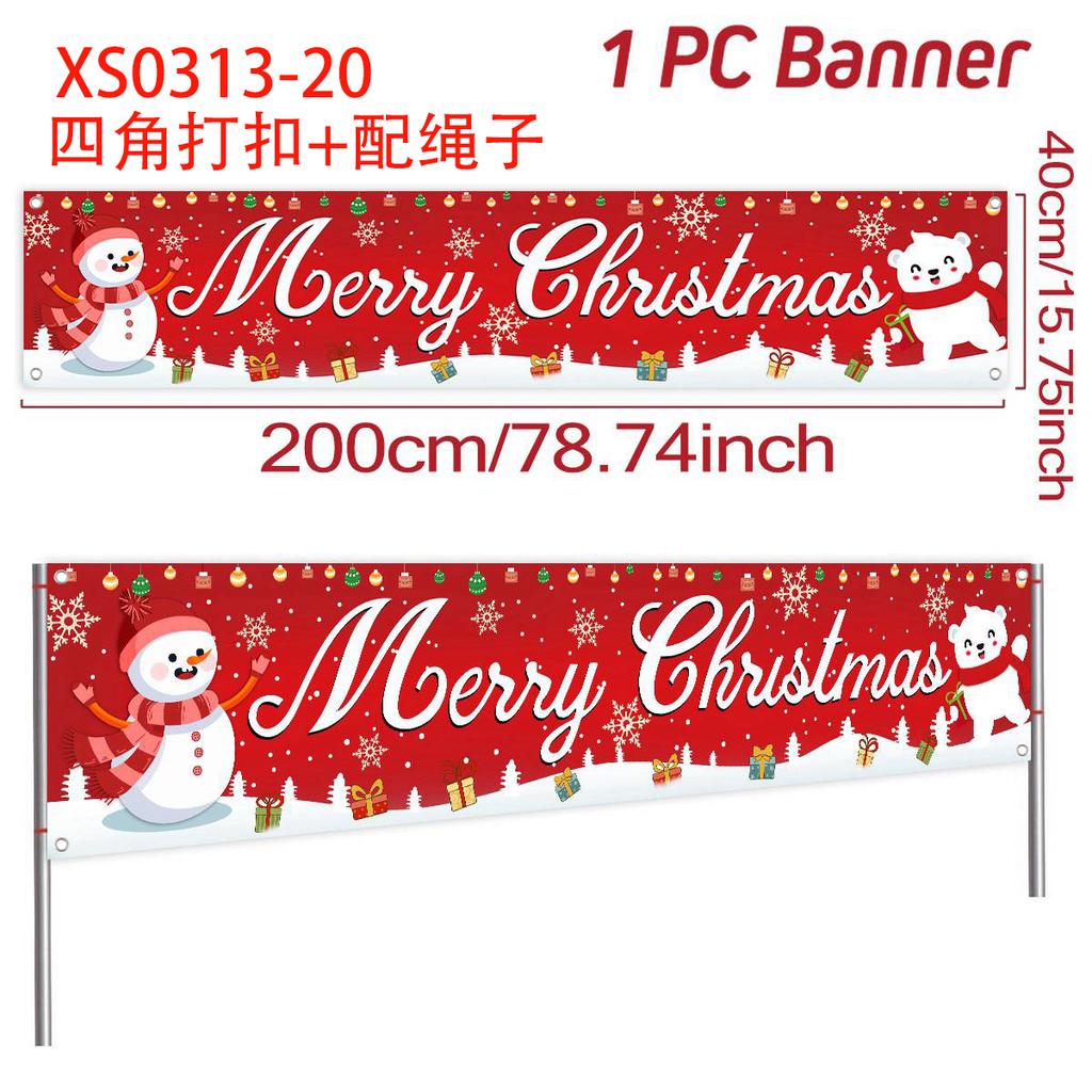 Merry Christmas Outdoor Banner Christmas Decoration for Home 2025 Xmas Ornament Navidad Natal Noel Kerst Gift Happy NewYear 2026
