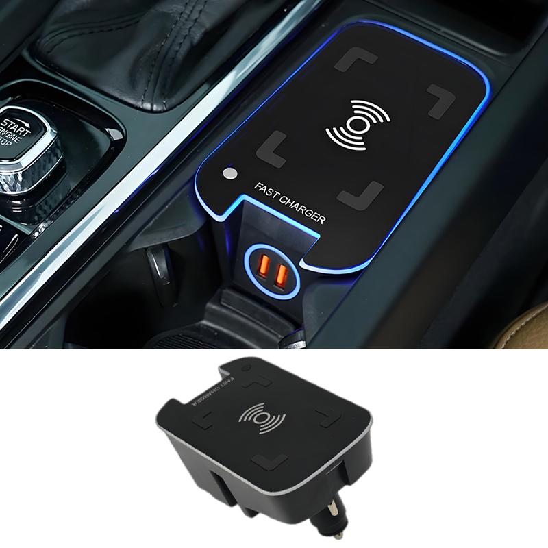 

For Volvo XC90 XC60 V60 S90 S60 V90 Car Wireless Charging 15W Fast Wirele Charger Accessories Trim Automotive Electronics чорний