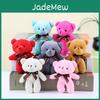 Fluffy Teddy Bear Keychain Plush Soft Short-pile Stuffed Animal In Various Colors