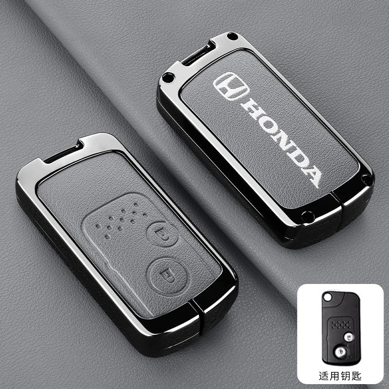 CPO1 Zinc Alloy Leather New Car Key Case Fob Cover For Honda Fit Jazz Shuttle GP2 Spada StepWgn RG1 Freed Spike Ge6 2/3 Accessories
