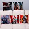 T-Terrifier 3 Horror Clown Film Kissenbezüge Cartoon Sofa Dekoratives Zuhause Doppelseitiger Druck Kurzer Plüsch Niedlicher Kissenbezug