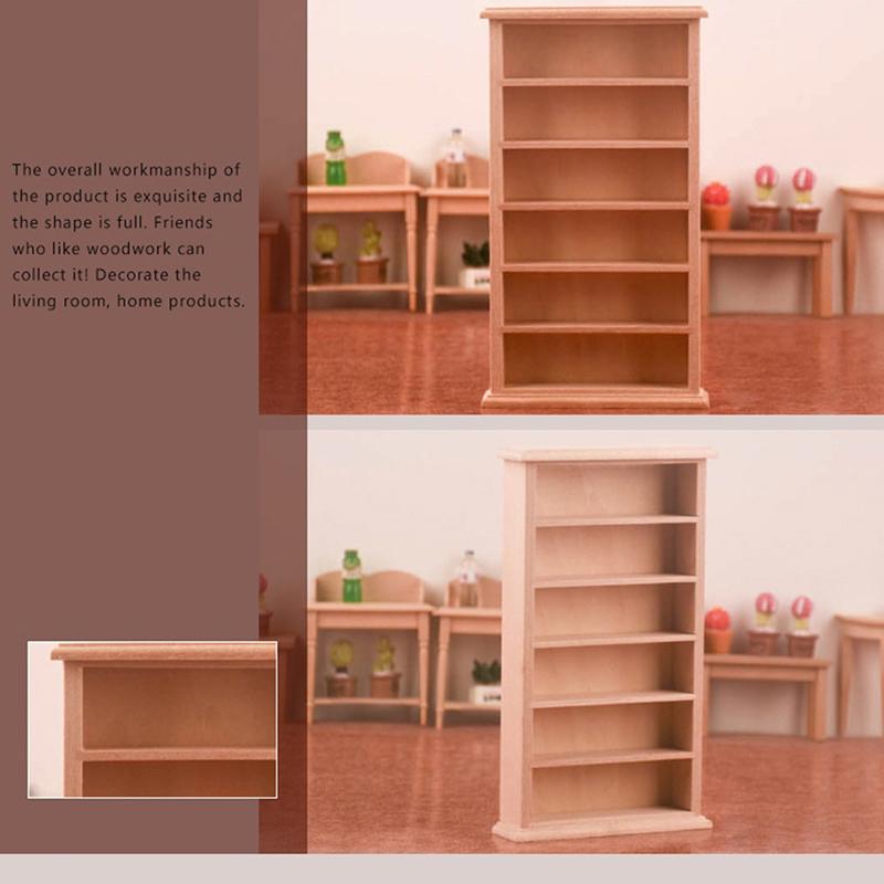 1:12 Dollhouse Miniature Bookshelf Bookcase Model Locker Cabinet Furniture Decor