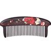 Tan Mujiang Rose Inlaid Sandalwood Comb