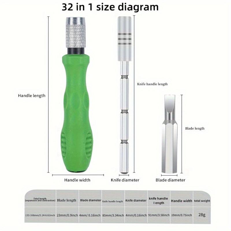 32 In 1 Multi-functional Screwdriver Kit Screwdrivers,Ideal for Fixing Furniture, Mobile Devices, Computers,Small Repair Tasks
