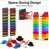 Hat Organizer for Baseball Caps with Built-in Spring Clips Adjustable Storage for Door/Closet Display Hat Racks Hanger