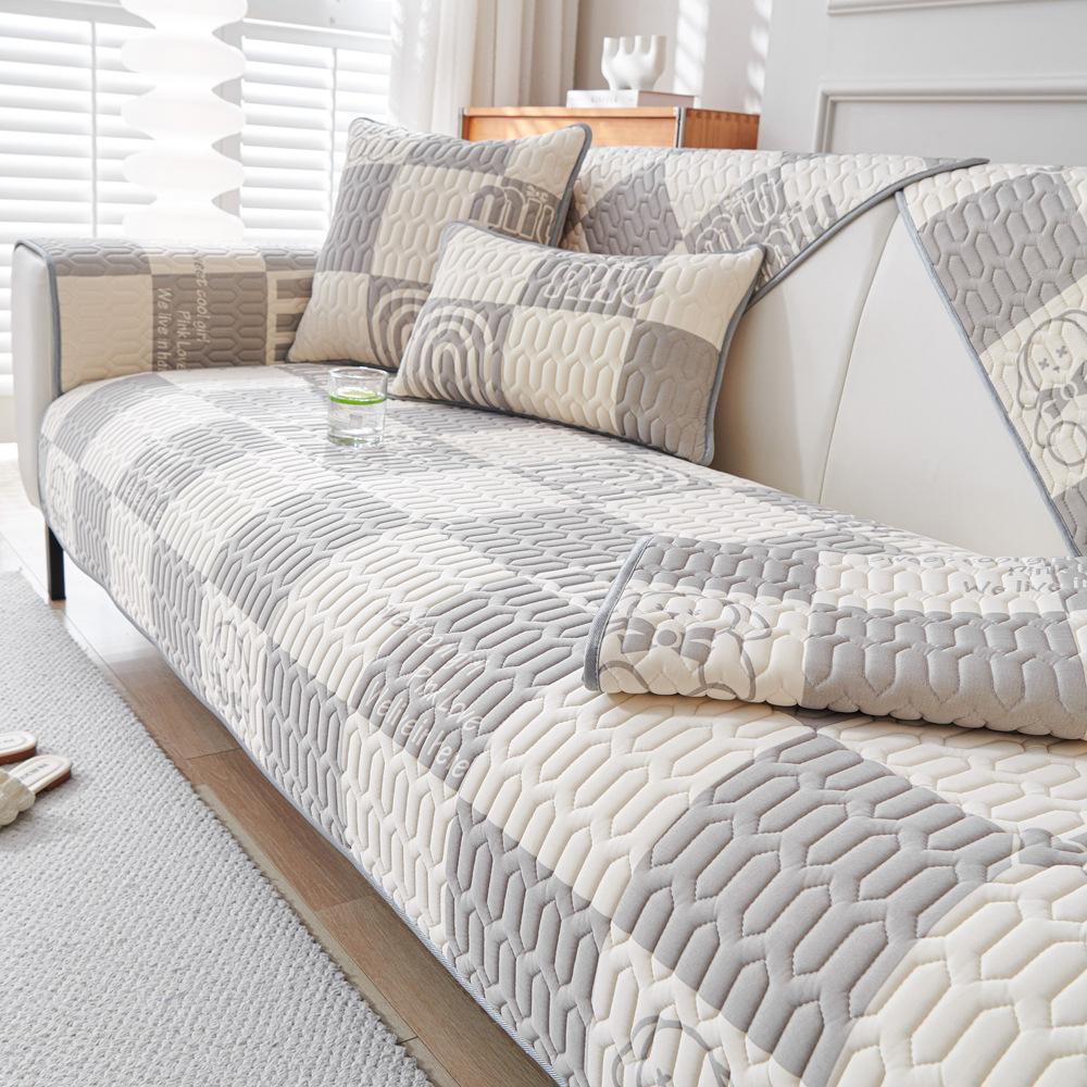 Latex Ice Silk Sofa Cushion Summer Mat Seat Cushion Non-Slip Sofa Cover New  Cool Cushion Cover Summer Model