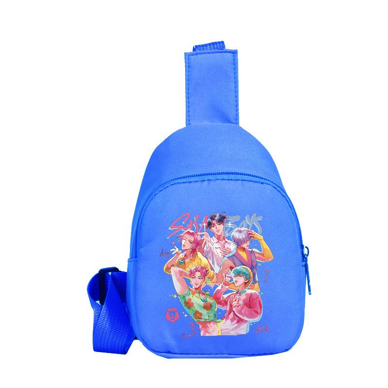 Children'S Breast Bag Animation Cartoon Peripheral Printing Casual Shoulder Bag Going Out Portable Messenger Bag
