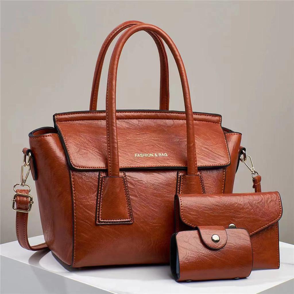 Dreiteilige Freizeit-Handtasche Atmosphärische Schultertasche Großes Fassungsvermögen Mode High-End Umhängetasche Chinesischer Valentinstag