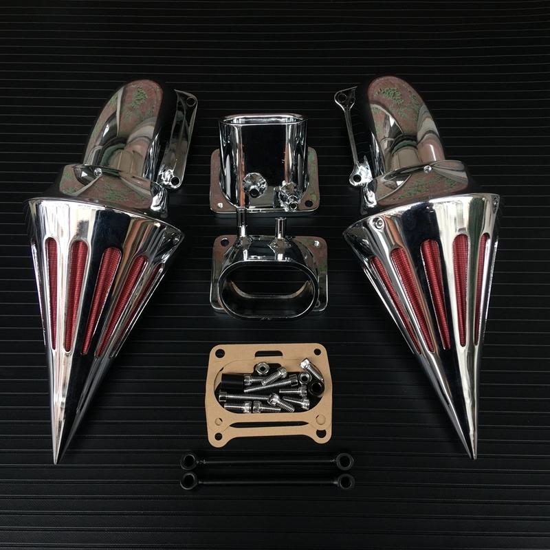 Chrome Motorcycle Spike Air Cleaner Filter Intake Assembly Replacement For Suzuki M109R Boulevard All Years