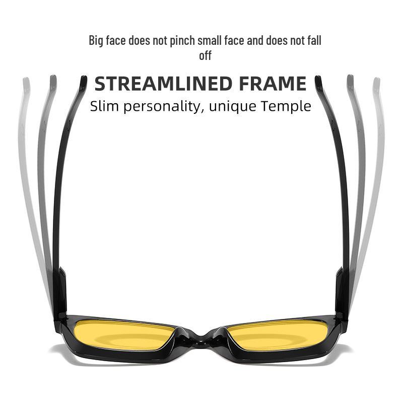 Unisex Large Frame Night Vision Anti-Blue Light Glasses with Spring Hinges