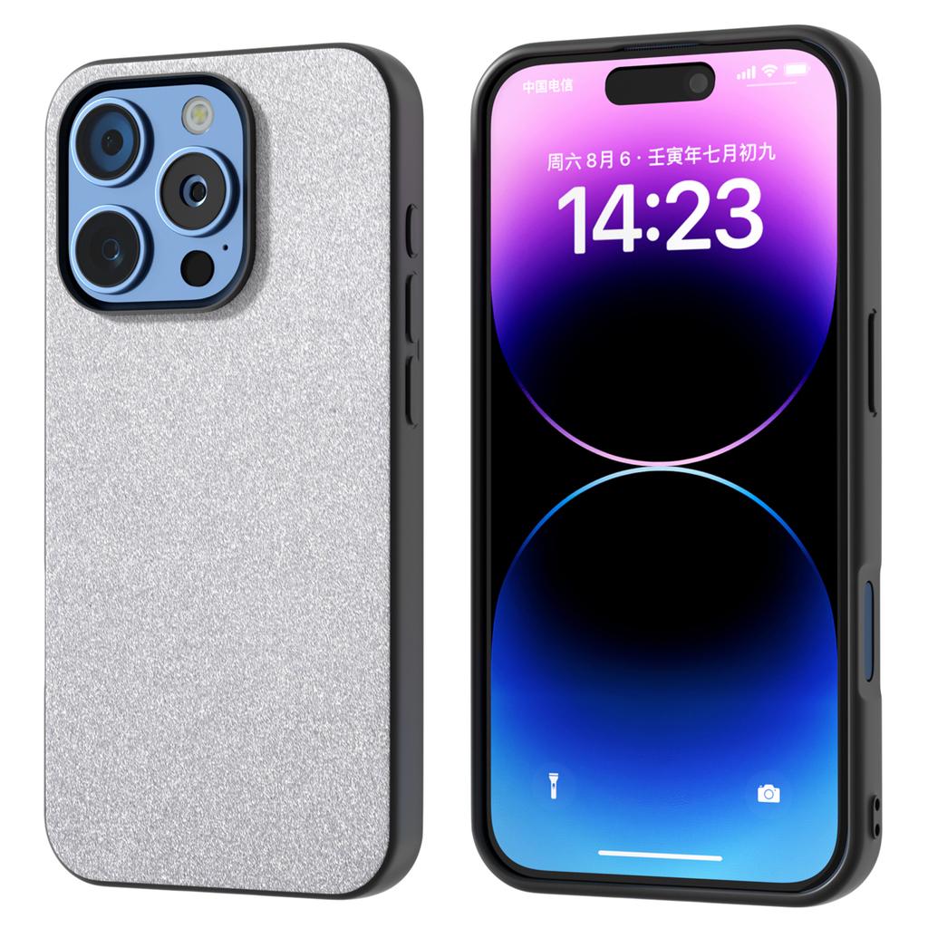 Etui na iPhone 16 Pro z brokatowym wzorem PU+PC+TPU Ochronne etui na telefon