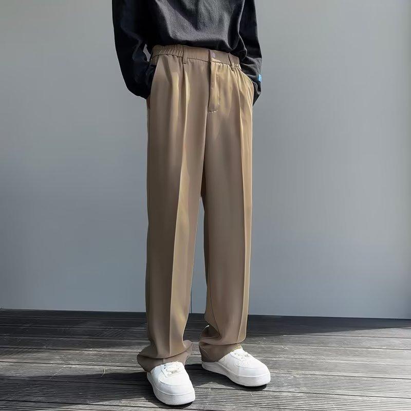 Casual pants men's autumn new Hong Kong style ins trend loose straight trousers couple fashion drape trousers