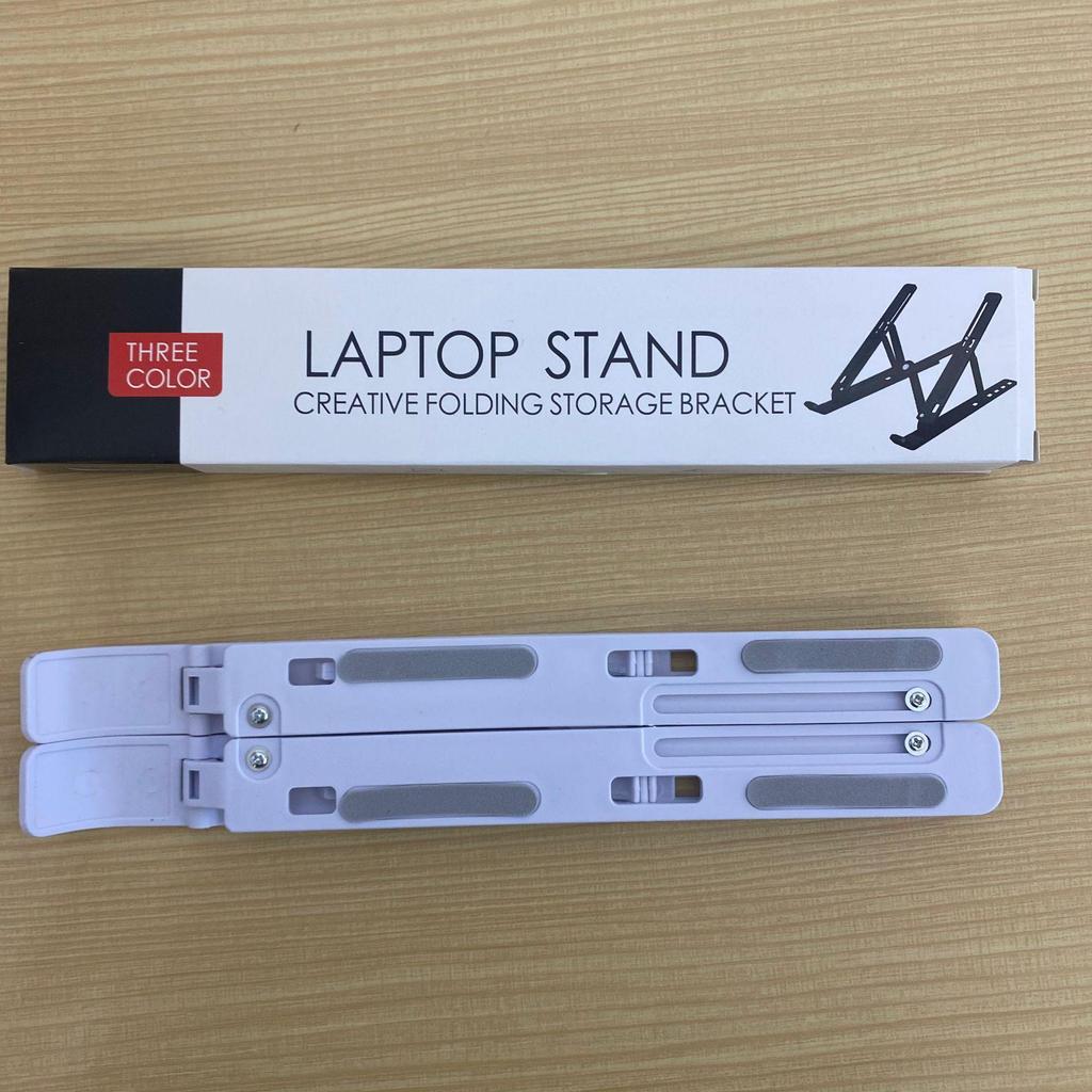 Aluminum Foldable Laptop Stand - Adjustable, Portable Cooling Riser for Universal Keyboard and Computer Support.