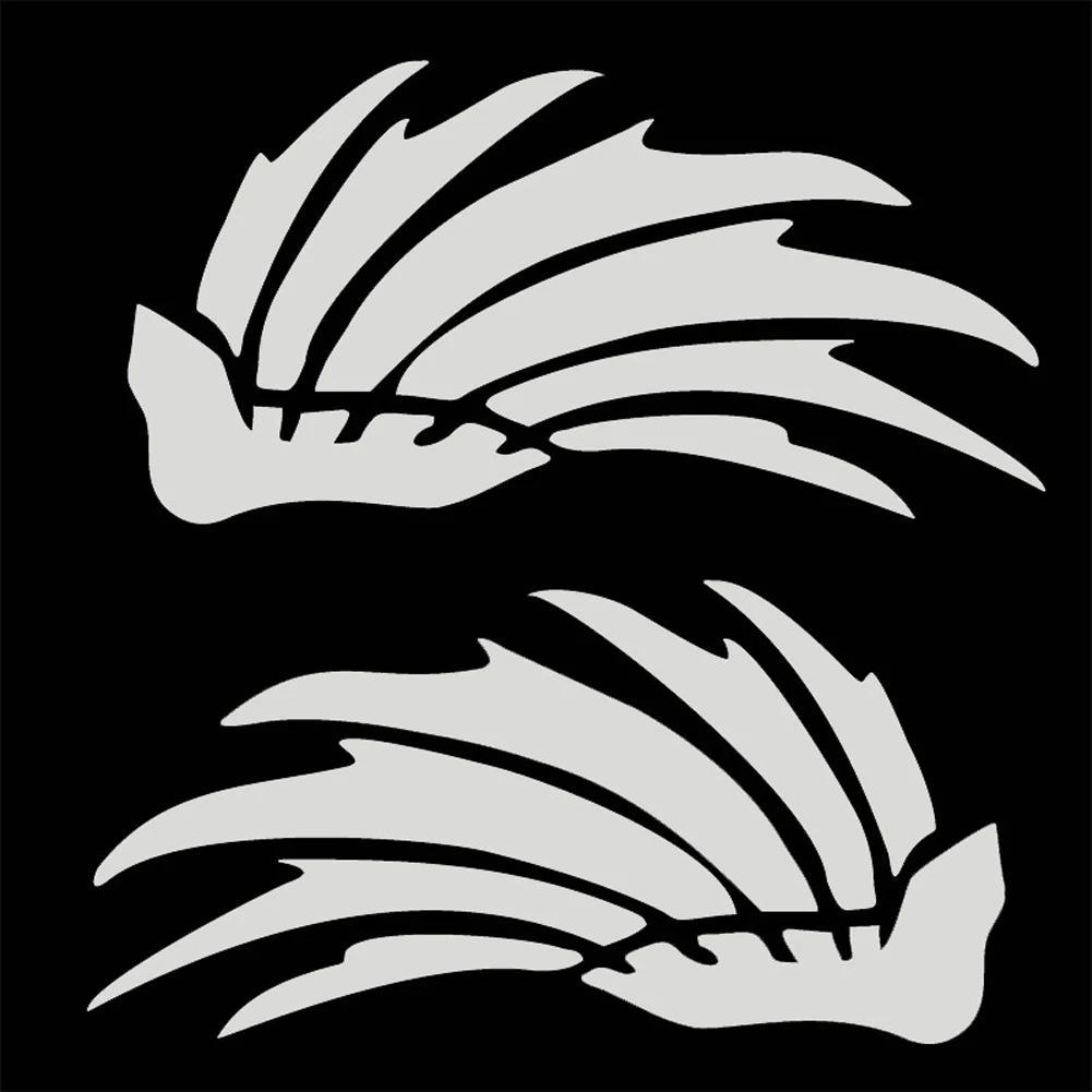 2Pcs Creative Wing-Shaped Motorcycle Helmet&Car Rearview Mirror Sticker Motorcycle Accessories