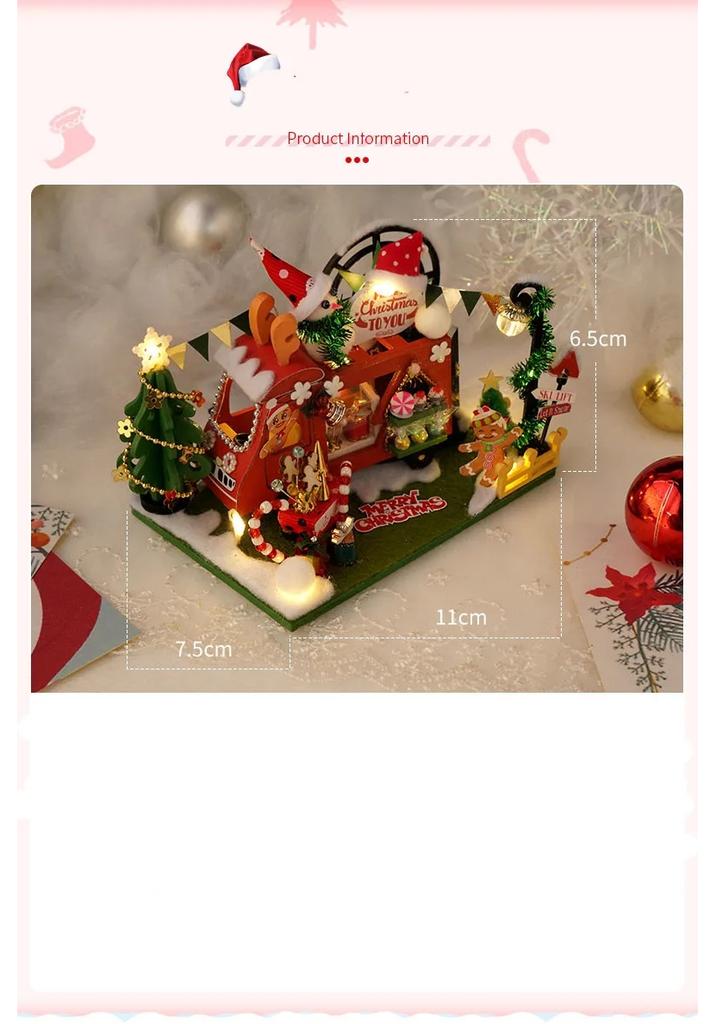Weihnachtsgeschenk Bastel-Puppenhaus Miniaturhäuser Puppenhaus Miniaturas Heimspielzeug Geburtstagsgeschenke Szene des Magischen Detekti