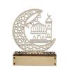 Wooden Islamic Ramadan Eid Moon Cutout Letters With LED Light Decoration Craft