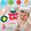 Baby Bath Toy Cute Crab Baby Shower Bathroom Toys Water Play Spinner with Suction Cup Waterwheel Games for Children Kids